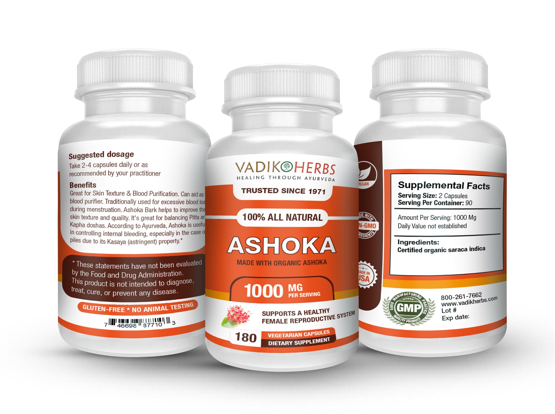 ASHOKA BARK CAPSULES - Vadik Herbs