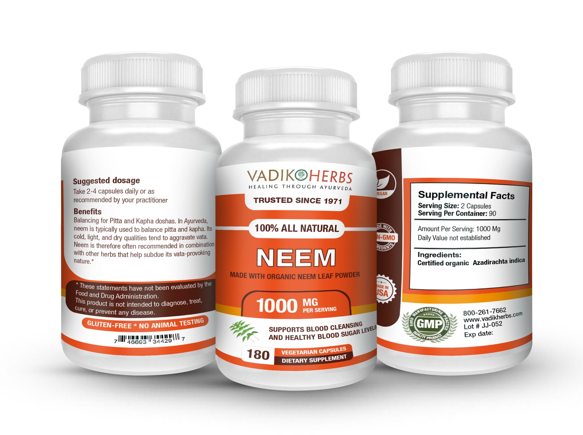 NEEM LEAF CAPSULES - Vadik Herbs