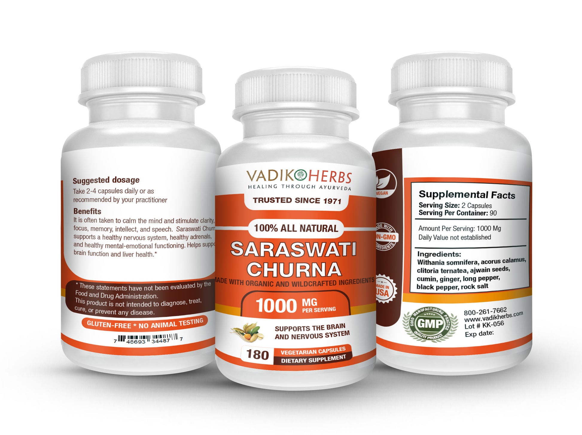 SARASWATI CHURNA CAPSULES - Vadik Herbs