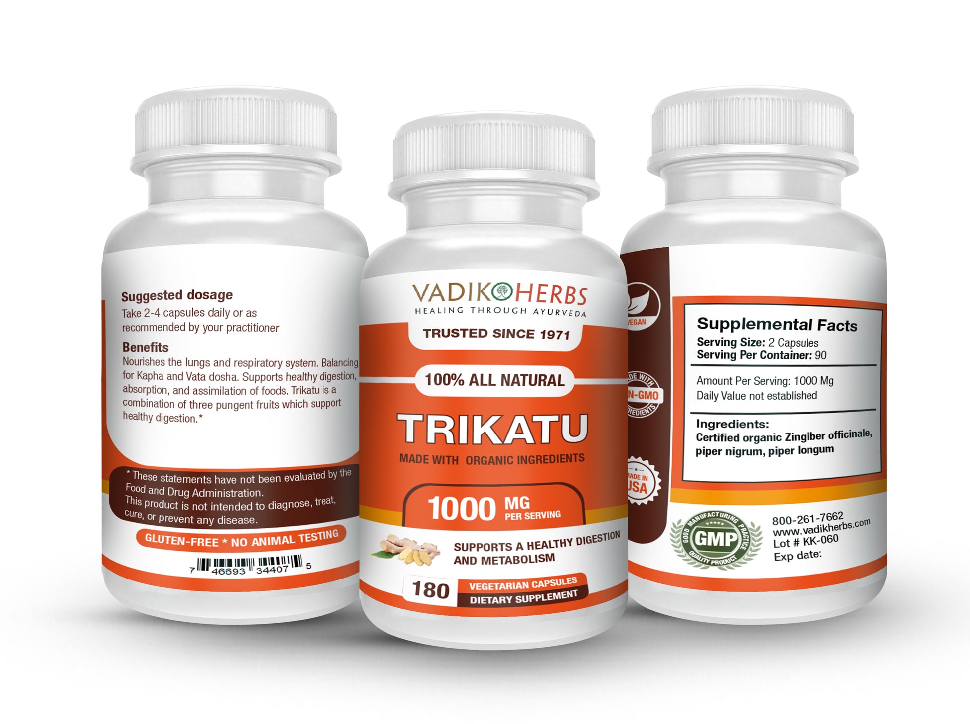 TRIKATU CAPSULES - Vadik Herbs