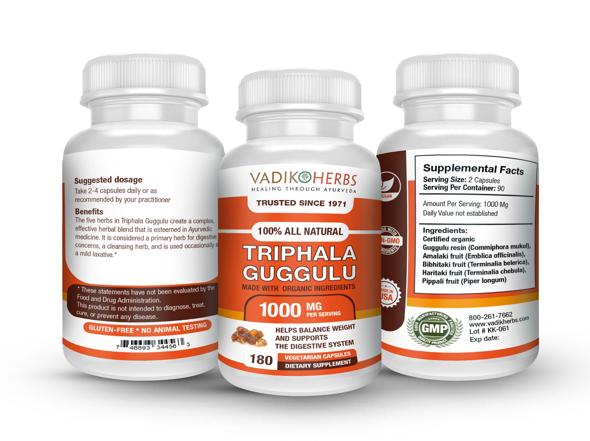 TRIPHALA GUGGULU CAPSULES - Vadik Herbs