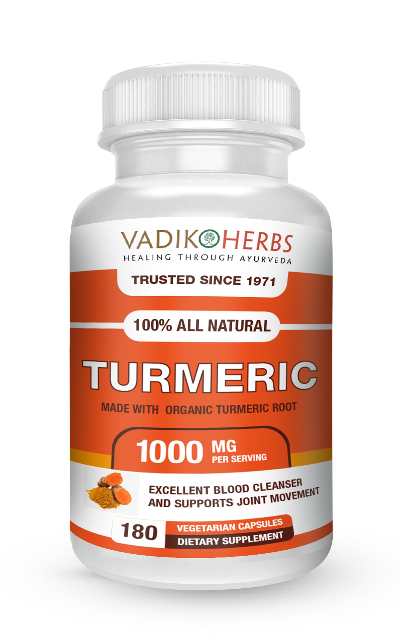 TURMERIC ROOT CAPSULES - Vadik Herbs