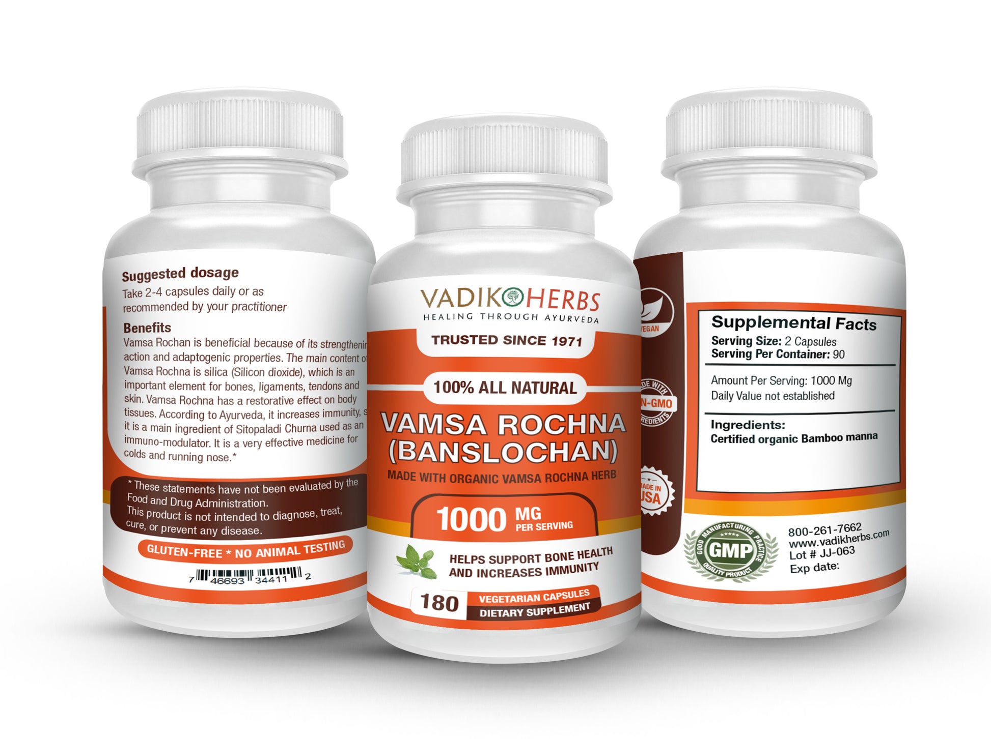 VAMSA ROCHNA (BANSLOCHAN) CAPSULES - Vadik Herbs