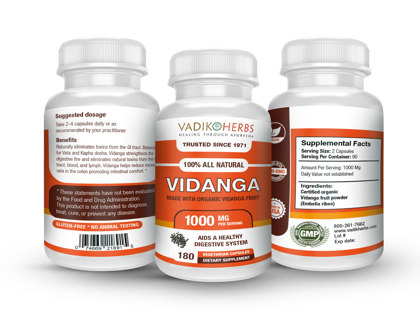 VIDANGA CAPSULES - Vadik Herbs