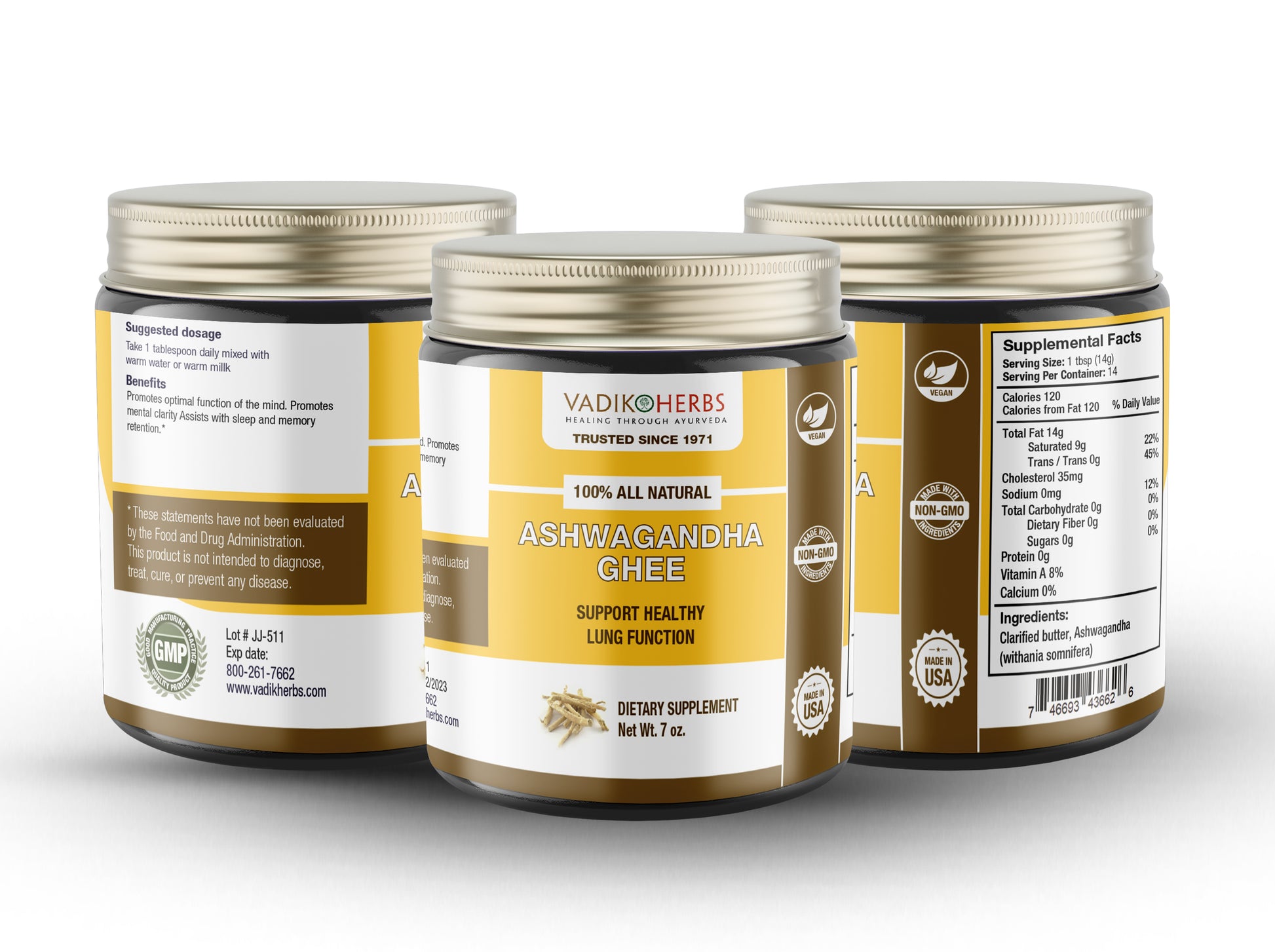 Ashwagandha Ghee-Organic (7oz) - Vadik Herbs