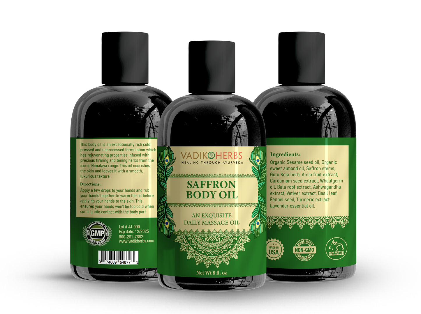 SAFFRON BODY OIL - Vadik Herbs