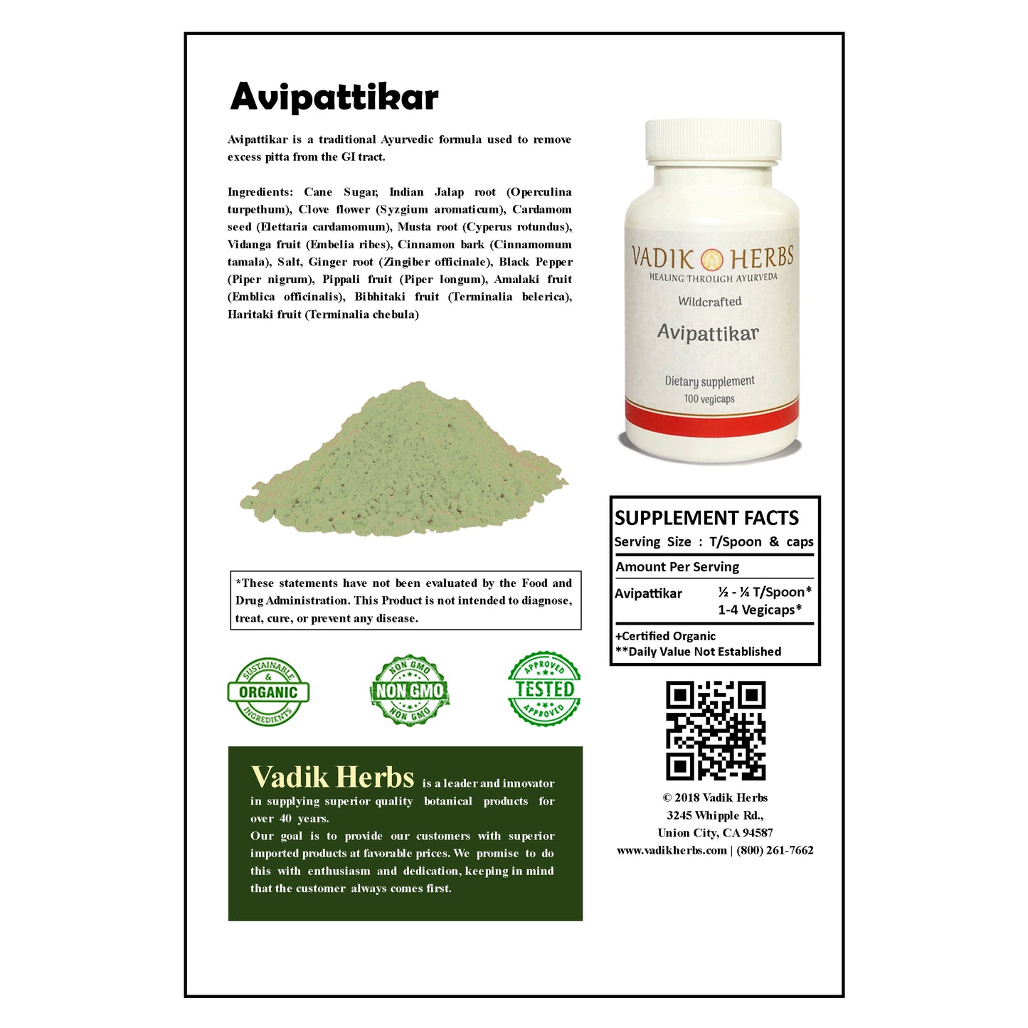 Avipattikar (Churna) - Vadik Herbs