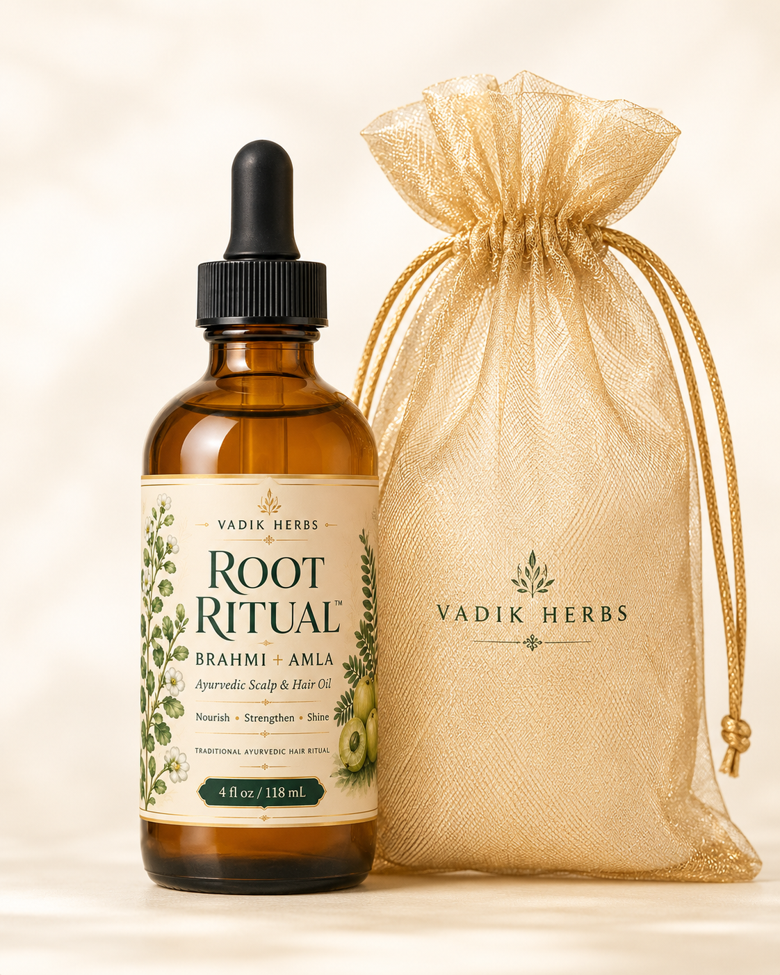 Root Ritual™ Brahmi + Amla Ayurvedic Scalp & Hair Oil (4 fl oz)