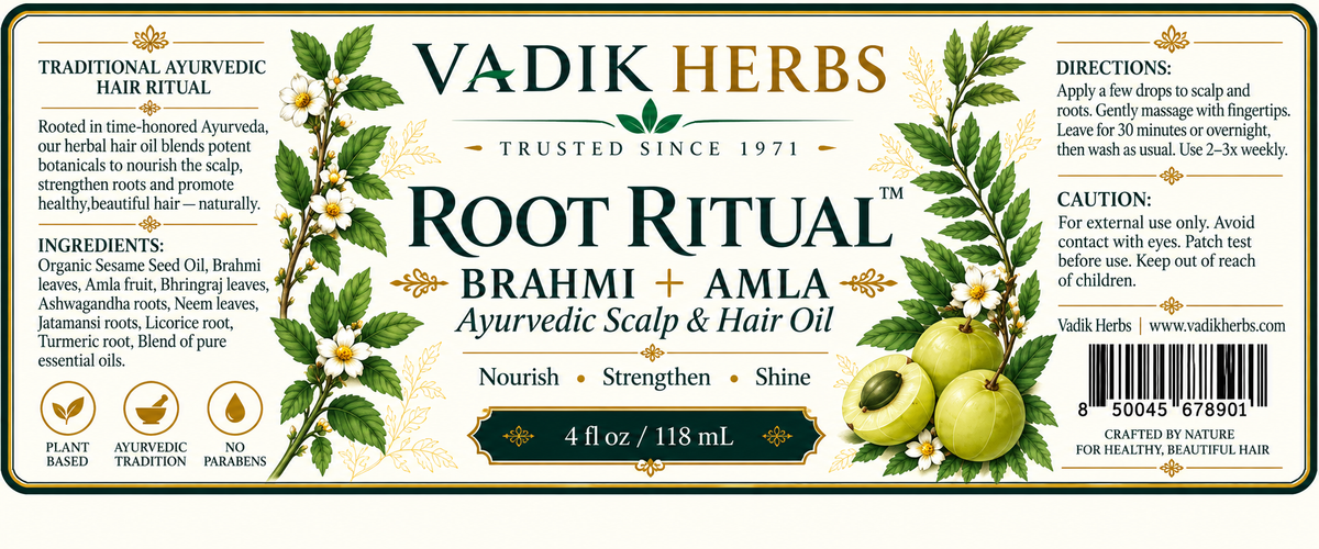 Root Ritual™ Brahmi + Amla Ayurvedic Scalp & Hair Oil (4 fl oz)