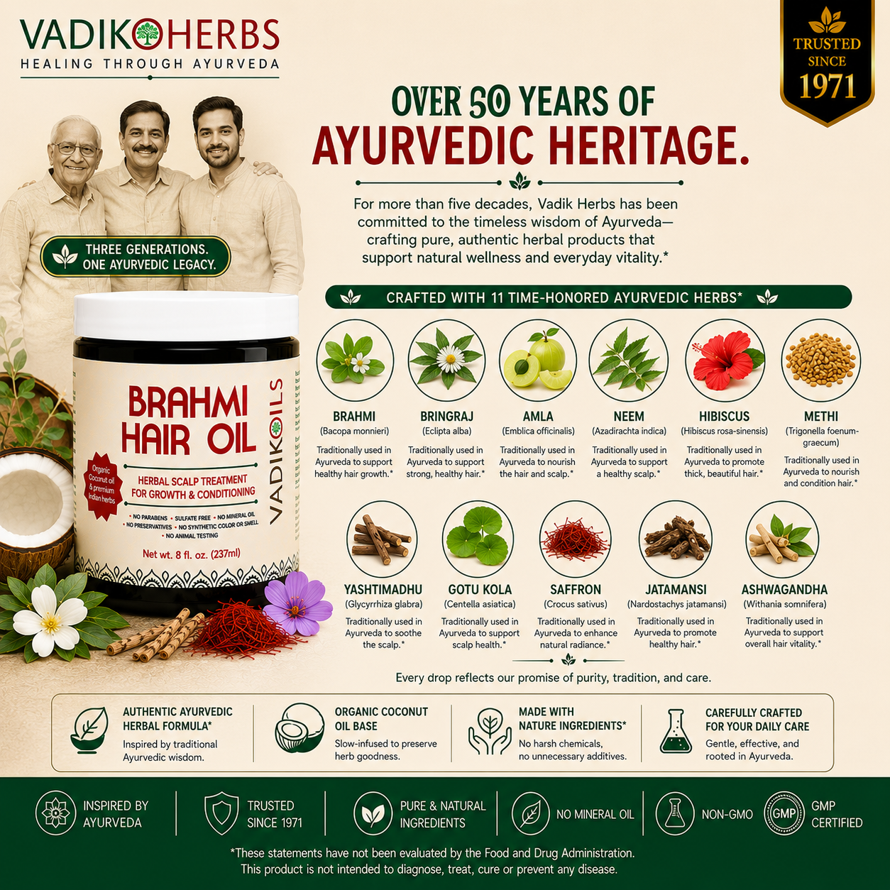 Brahmi Hair Oil (Growth and Conditioning)