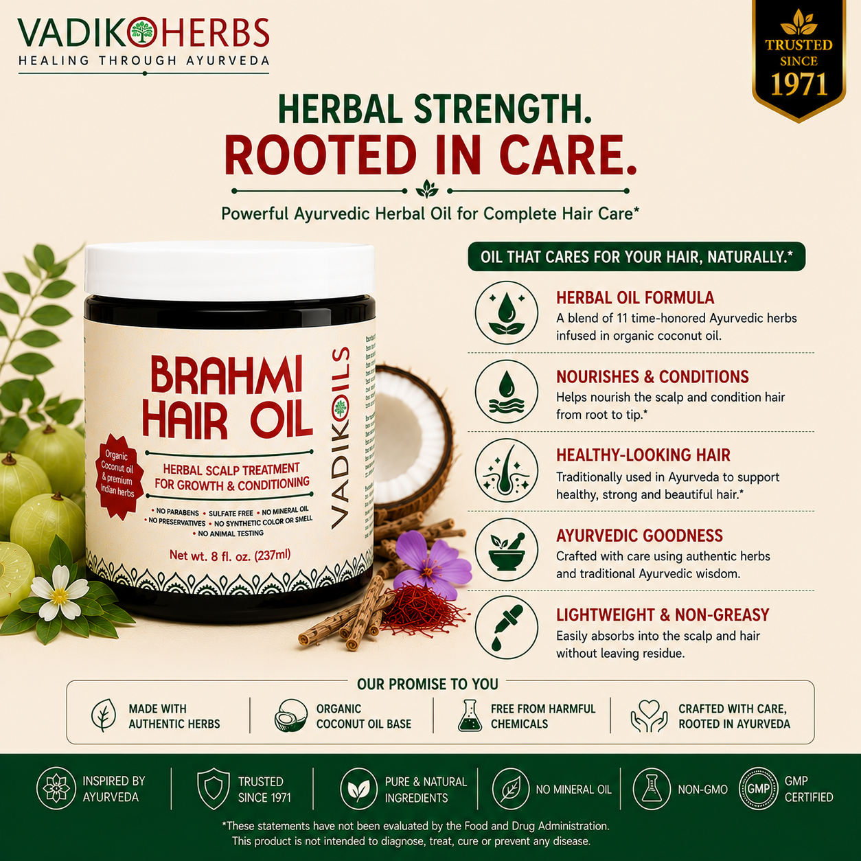 Brahmi Hair Oil (Growth and Conditioning)