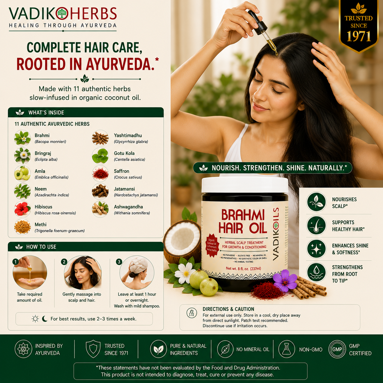 Brahmi Hair Oil (Growth and Conditioning)