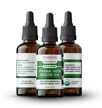 Nasya Oil (Prana Vata) ~for mental clarity & concentration~ - Vadik Herbs