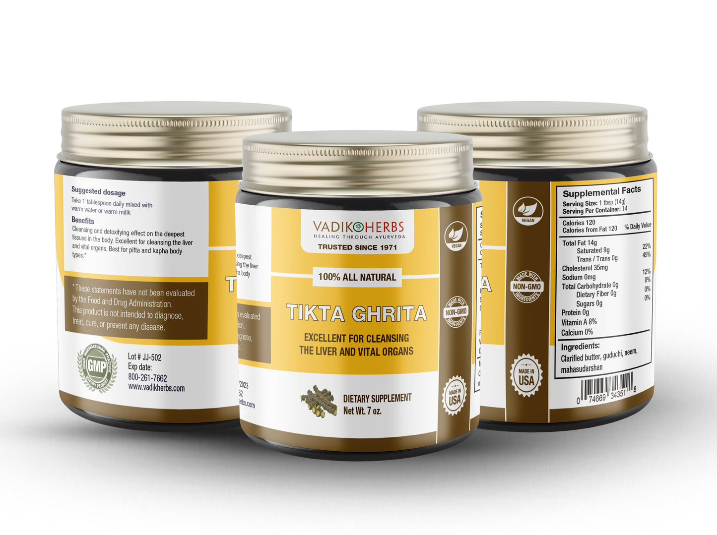 Tikta Ghrita (Bitter ghee) (7oz) - Vadik Herbs